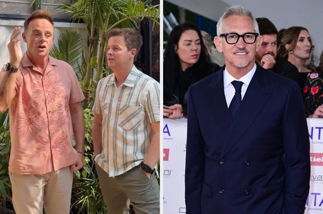 (Left) Ant and Dec (Right) Gary Lineker