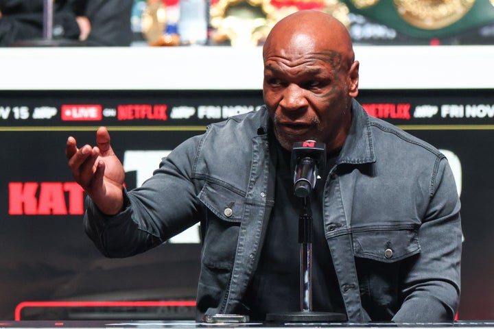 Mike Tyson, here in November 2024, revealed his brief experience with the fentanyl of pain medications while talking about cannabis and more during an appearance in the 