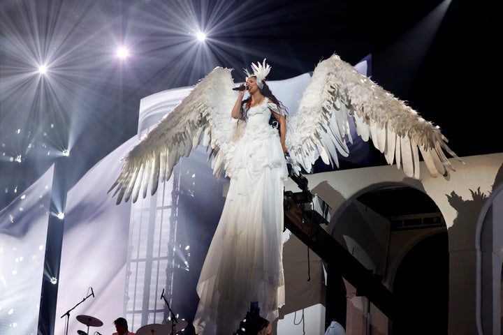 Jade on stage at the 2025 Brit Awards