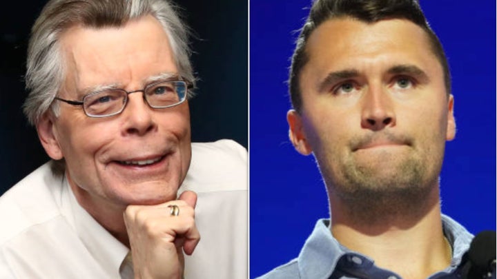 Stephen King is saying he's sorry for misrepresenting comments by Charlie Kirk.