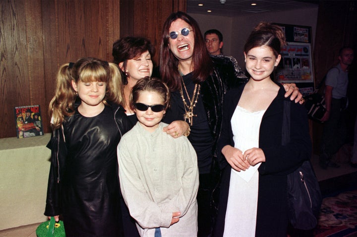 Ozzy and Sharon Osbourne with children Kelly, Jack and Aimee in 1997.