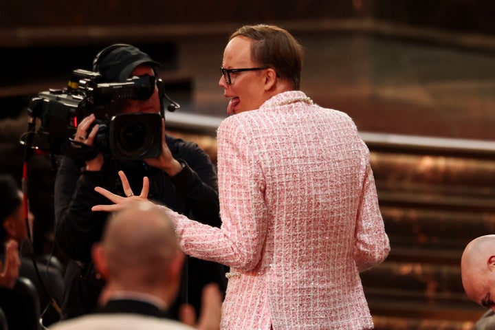Hiller’s shrug while he walked to the Emmys stage Sunday night.
