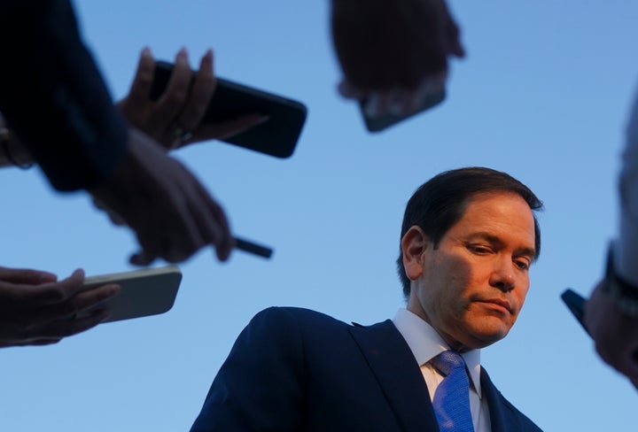 Israel's Navy Says Its Expanded Operation In Gaza Metropolis Has Begun 1 U.S. Secretary of State Marco Rubio listens as he speaks to media at Ben Gurion International Airport, as he departs Tel Aviv for Qatar following an official visit, near Lod, Israel, on Sept. 16, 2025.