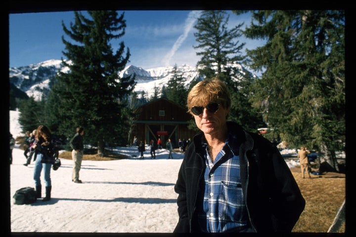 Robert Redford poses for a picture at the Sundance Film Festival January 21, 1994 in Salt Lake City, Utah.