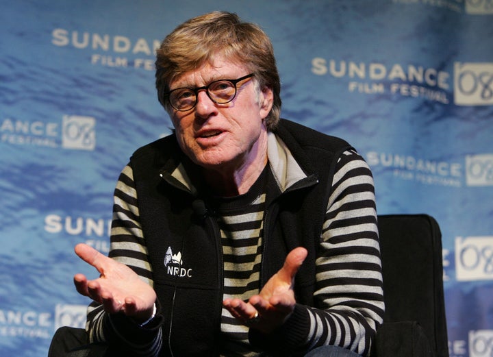 PARK CITY, UT - JANUARY 17: Sundance Institute Founder Robert Redford speaks at the opening day press conference during the 2008 Sundance Film Festival on January 17, 2008 in Park City, Utah. (Photo by Bryan Bedder/Getty Images)