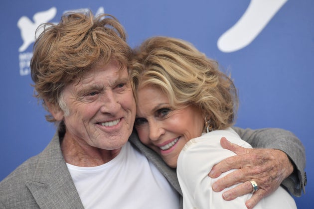 Jane Fonda and Robert Redford at the 74th Venice Film Festival in 2017.