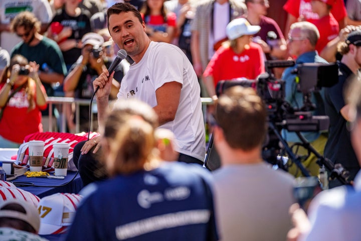 Charlie Kirk was speaking at Utah Valley University when he was fatally shot in the neck. Karoline Leavitt shared a scripture-filled post that attempted to connect an earthquake to God's anger over the murder.
