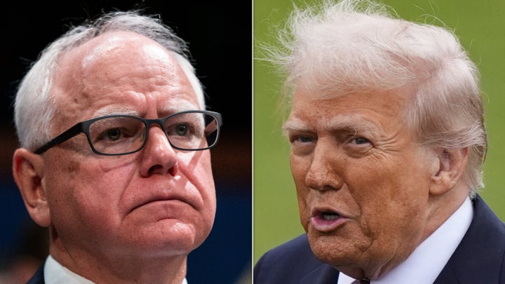 Tim Walz and Donald Trump