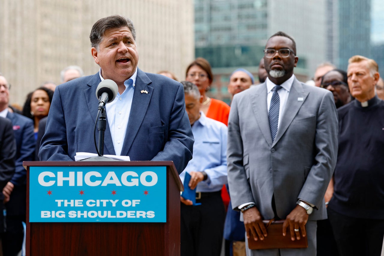 "He'd like to stop the elections in 2026 or, frankly, take control of those elections," Illinois Gov. JB Pritzker, a Democrat, said.