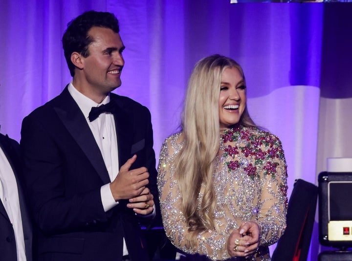 TURNING POINT USA Under Charlie Kirk 1 The Kirks at a Turning Point USA event in January 2025.