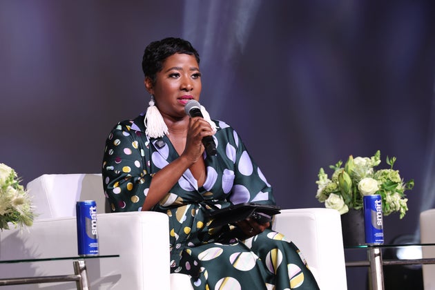 Ebony McMorris, seen here speaking at the the 2025 ESSENCE Festival of Culture in July, was called 