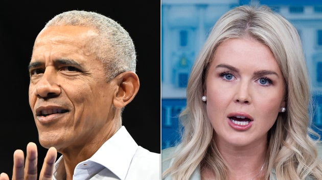 White House press secretary Karoline Leavitt slams former President Barack Obama over his criticism of Jimmy Kimmel's suspension from ABC