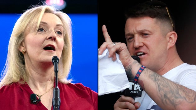 Liz Truss and Tommy Robinson