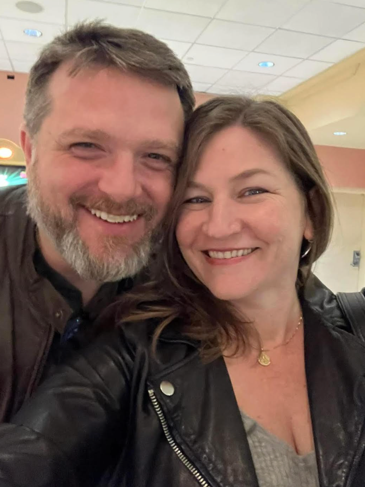 The author and her husband on a recent date night.