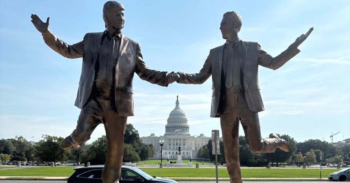 Trump Slams Statue Showing Him with Jeffrey Epstein