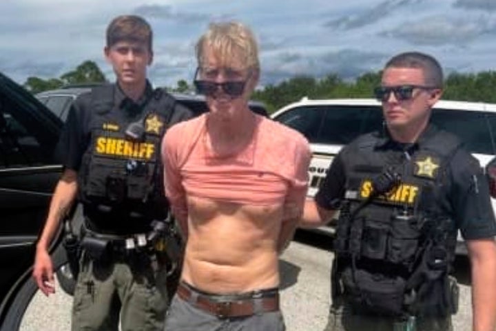 In this imaged released by the Martin County, Fla., Sheriffís Office, law enforcement officers arrest Ryan Routh, who was found guilty in the apparent assassination attempt of Donald Trump, Sept. 15, 2024.