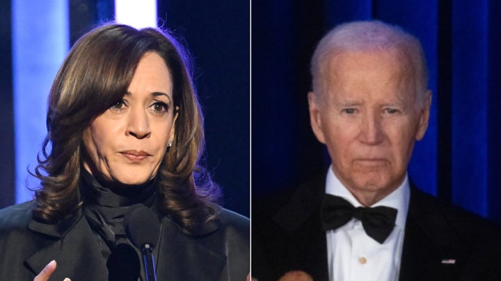 Former Vice President Kamala Harris and former President Joe Biden.