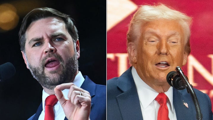 JD Vance and Donald Trump.