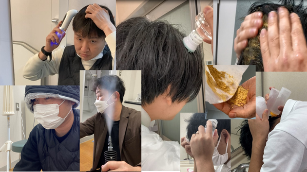 蒸したりきな粉シャンプーを試したり...