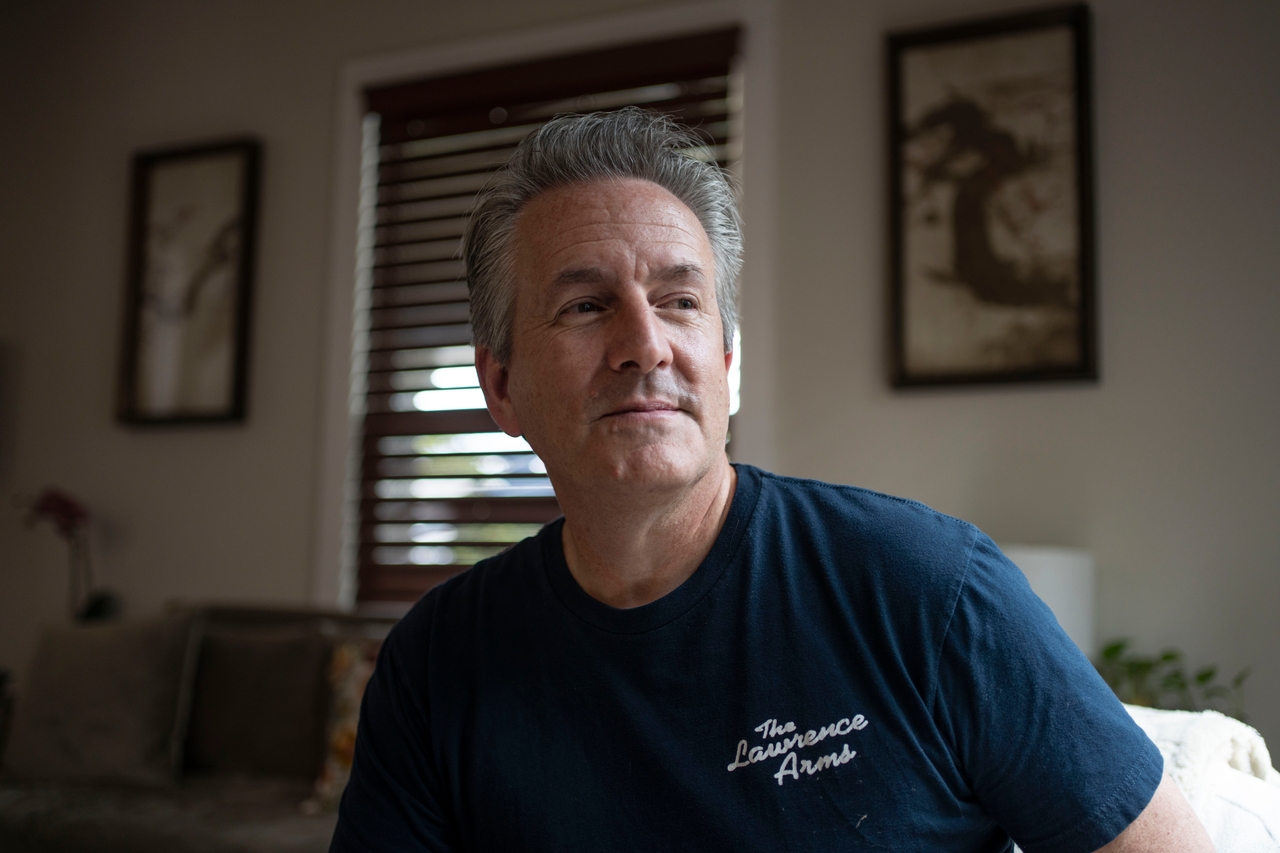 Chris Tackett at his home in Fort Worth, Texas, on Sept. 6, 2025.
