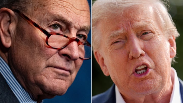 Senate Minority Leader Chuck Schumer and President Donald Trump.
