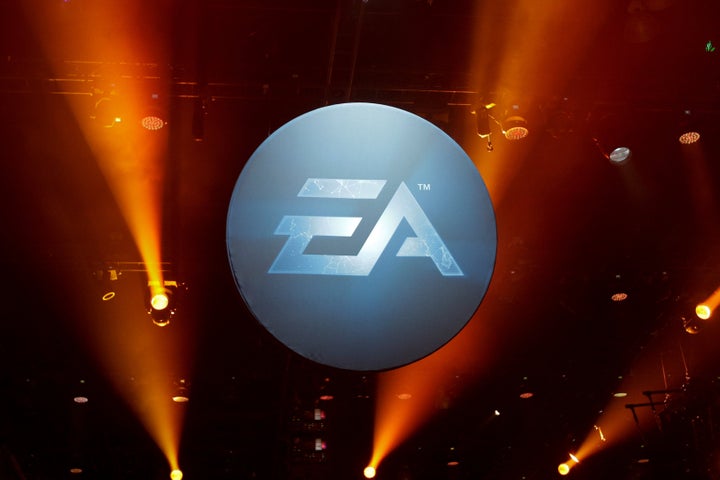 The logo for Electronic Arts is displayed during the Electronic Entertainment Expo in Los Angeles on June 12, 2013. (AP Photo/Jae C. Hong, File)