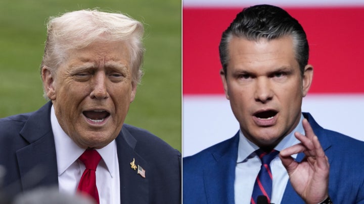 Defense Secretary Pete Hegseth joined President Donald Trump in Quantico.
