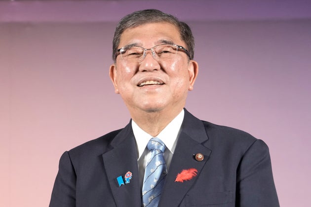 「日本メガネベストドレッサー賞」の表彰式に出席した石破茂首相