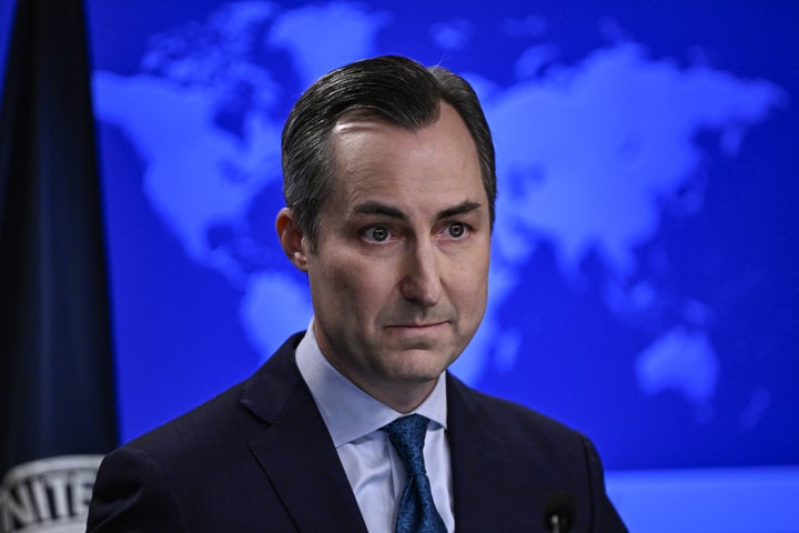 State Department spokesperson Matthew Miller speaks to reporters during the daily press briefing in Washington, D.C., on Oct. 7, 2024.