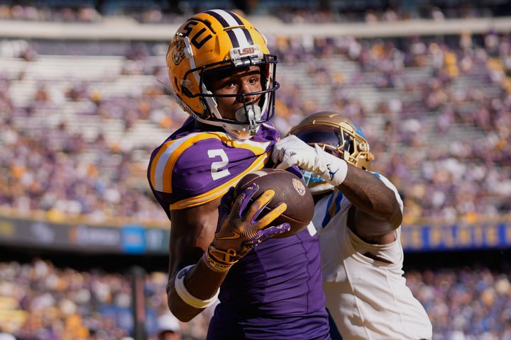 LSU wide receiver Kyren Lacy in Sept. 2024.