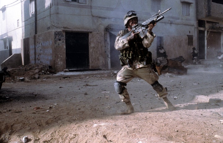 A scene from "Black Hawk Down," a 2001 movie that earned Scott an Oscar nomination for best director.