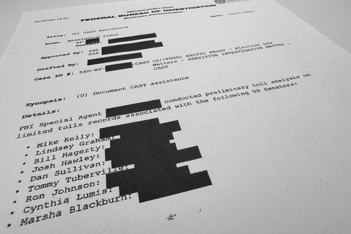 FBI Analyzed Telephone Data Of Some GOP Senators In Trump Jan. 6 Probe, Republicans Say 1 A FBI memo dated Sept. 27, 2023, is photographed on Oct. 6, 2025, after being released by several Republican senators, including Sen. Chuck Grassley (R-Iowa) who chairs the Judiciary Committee that oversees the FBI.