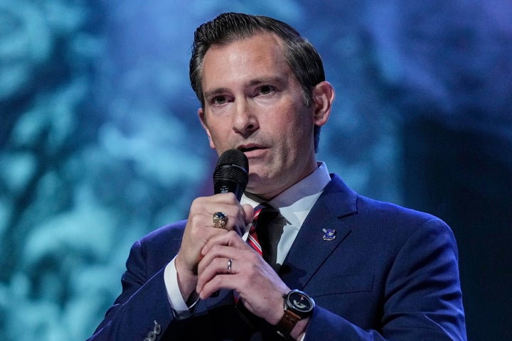 Republican Congressional candidate Matt Van Epps speaks during a forum on Sept. 8, 2025, in Dickson, Tenn.