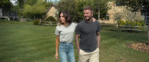 Victoria and David Beckham at home together