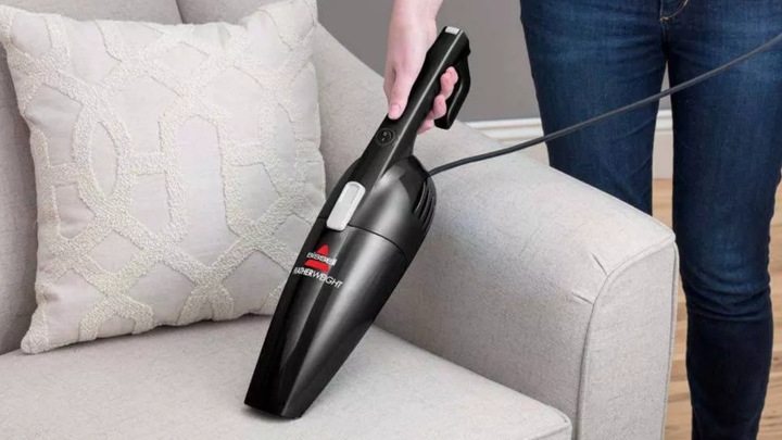 If you need a hand-held vac to clean up messes in tight spaces, you can remove the stick handle.