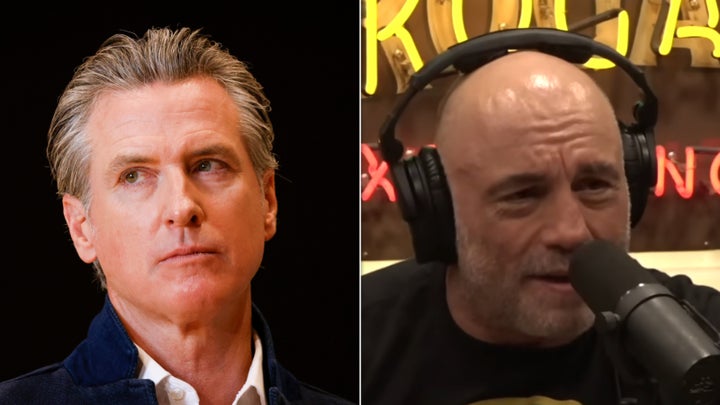 California Gov. Gavin Newsom and Joe Rogan.