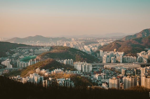 Seoul from a distance.