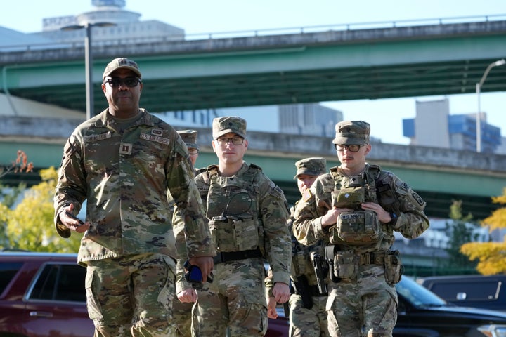 Nationwide Guard Troops Seen Patrolling In Memphis Alongside Native Police 1 Members of National Guard patrol outside a Bass Pro Shops, on Oct. 10, 2025, in Memphis, Tenn.