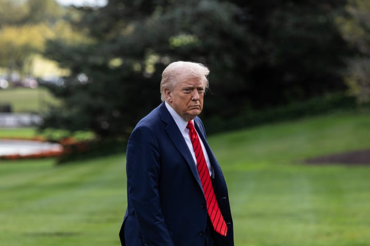 U.S. President Donald Trump returns to the White House following a visit to Walter Reed National Military Medical Center on October 10, 2025 in Washington, DC. (Photo by Anna Rose Layden/Getty Images)