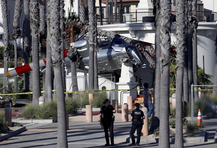 Southern California Beachgoers Watch Helicopter Spiral Out Of Control, Slam Into Palms