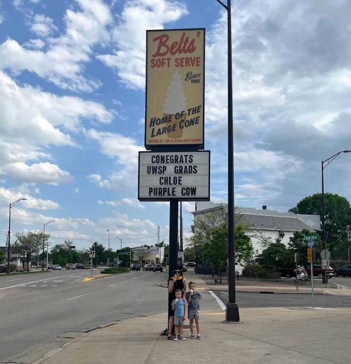 The author with her sons in 2024.