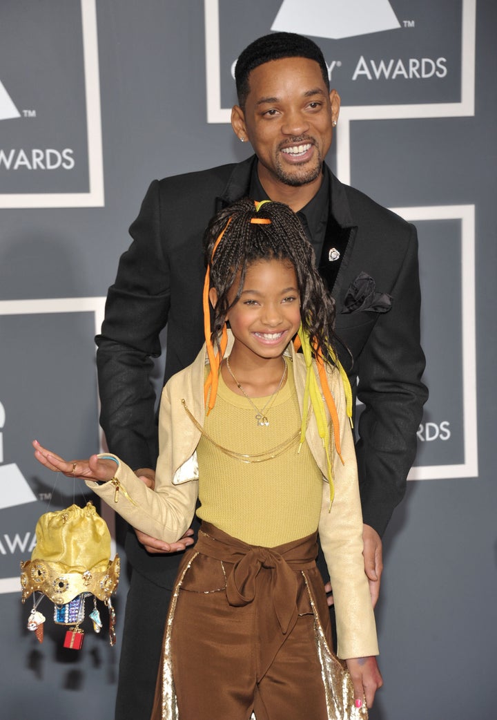 Willow and Will Smith arrive at the 53rd Grammy Awards on February 13, 2011 in Los Angeles.