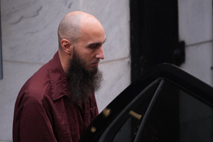 Cody Balmer, accused of setting a fire at Pennsylvania Gov. Josh Shapiro's official residence, leaves Dauphin County Courthouse on Tuesday, Oct. 14, 2025 in Harrisburg, Pa.