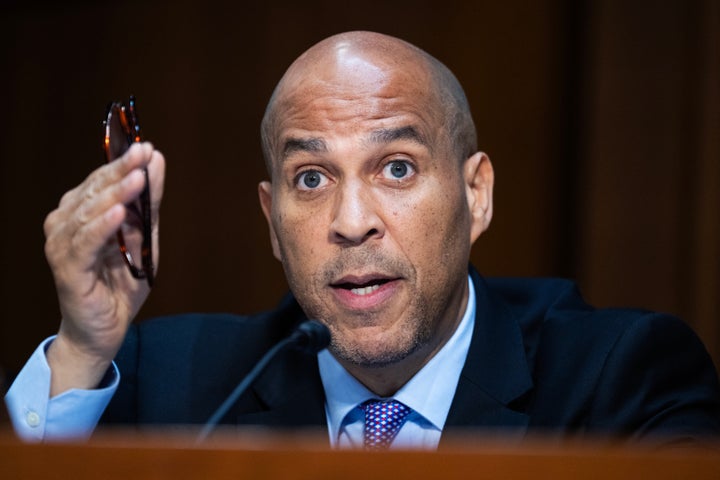 Sen. Cory Booker (D-N.J.) during a Senate Judiciary Committee hearing in July.