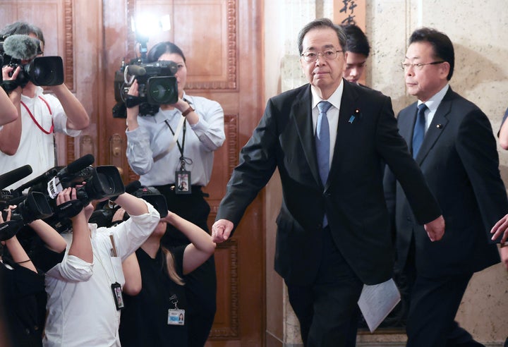 自公党首会談に臨む公明党の斉藤鉄夫代表
