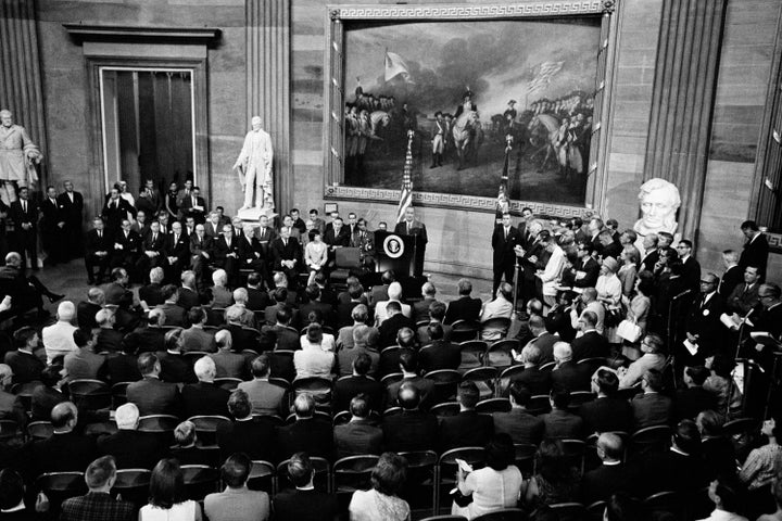 Supreme Court docket Appears Inclined To Restrict Race-Primarily based Electoral Districts Underneath Voting Rights Act 1 President Lyndon Johnson, at podium, speaks in the rotunda of the Capitol in Washington, before to signing the Voting Rights Act, Aug. 6, 1965. (AP Photo, File)