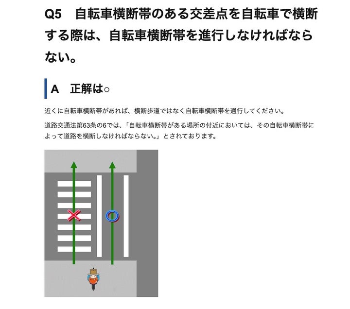 自転車が通るべき場所