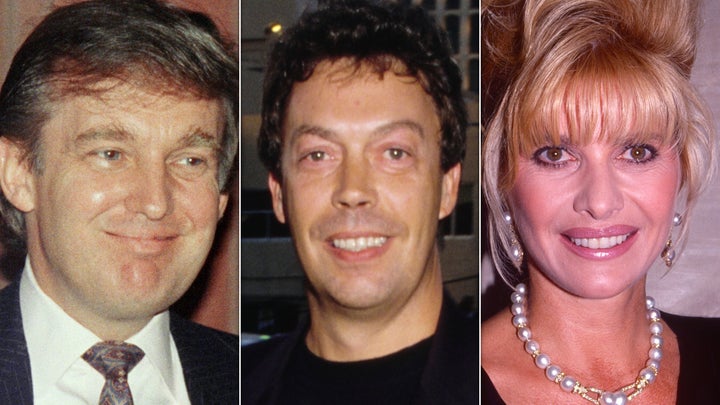 From left: Donald Trump, Tim Curry and Ivana Trump in the early 1990s.