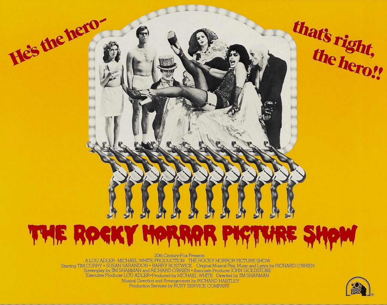 A movie poster for "The Rocky Horror Picture Show" (Photo by LMPC via Getty Images)