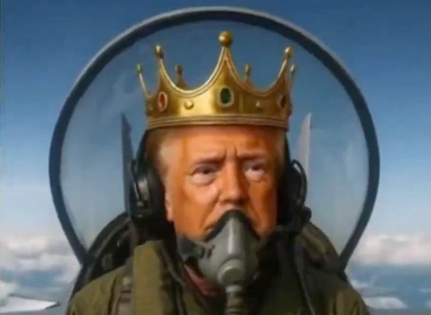 Donald Trump in the AI-generated video.